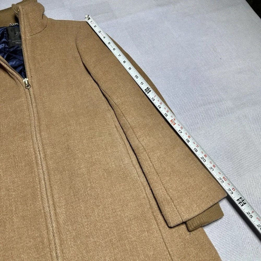 J Crew Brown Wool Lodge Coat Women's Size 00 Italian Stadium Cloth Nello Gori - Picture 12 of 14